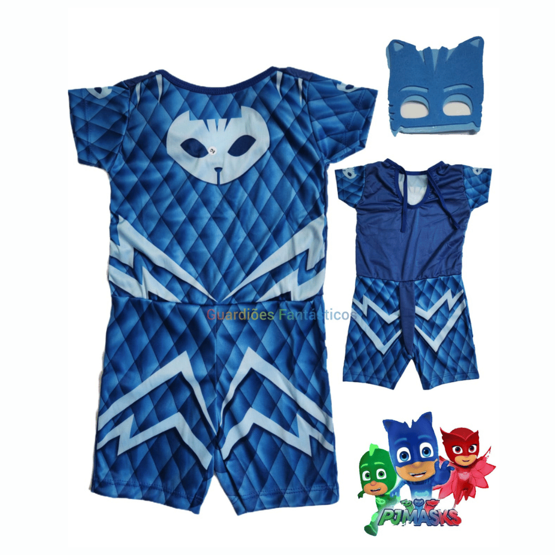 Fantasia Infantil Menino Gato Azul