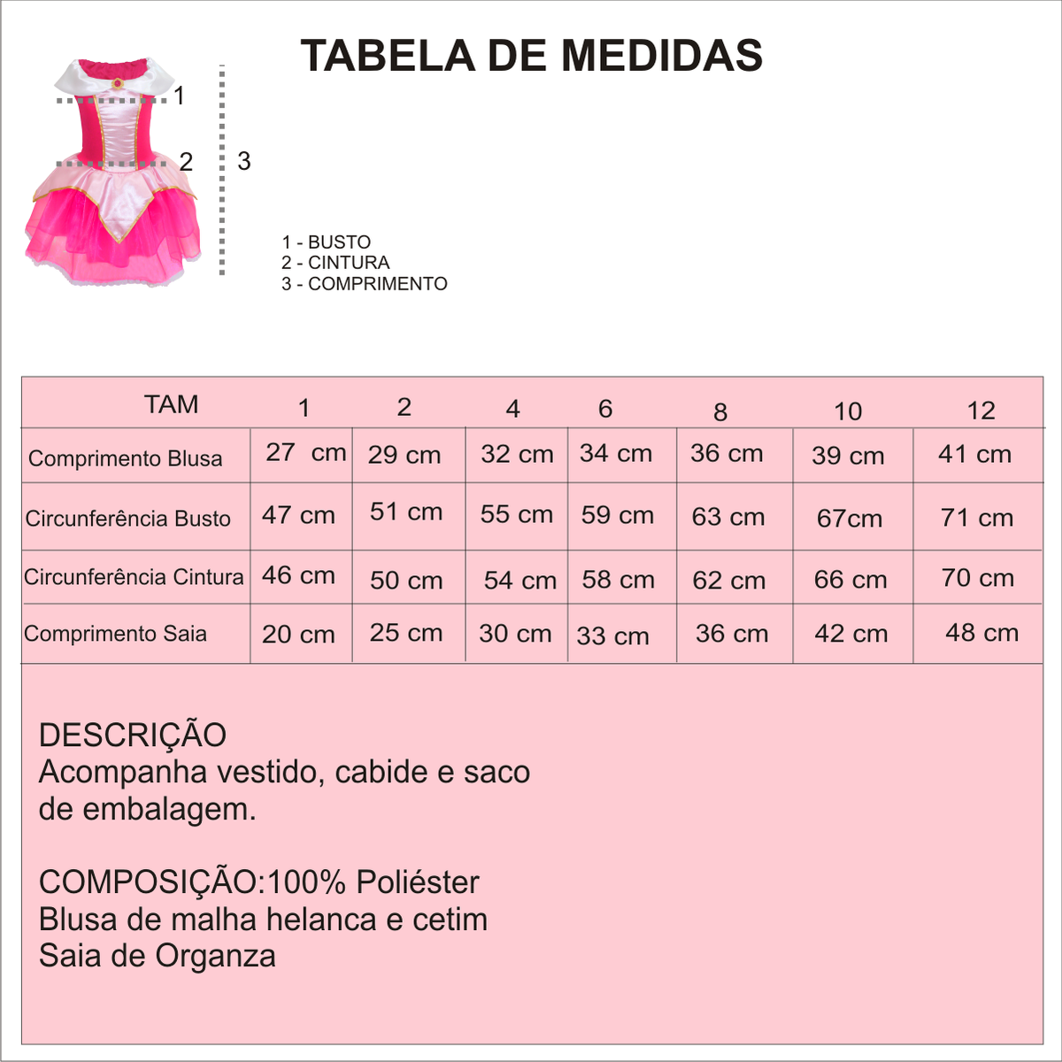 Fantasia Infantil A Bela Adormecida Clássica