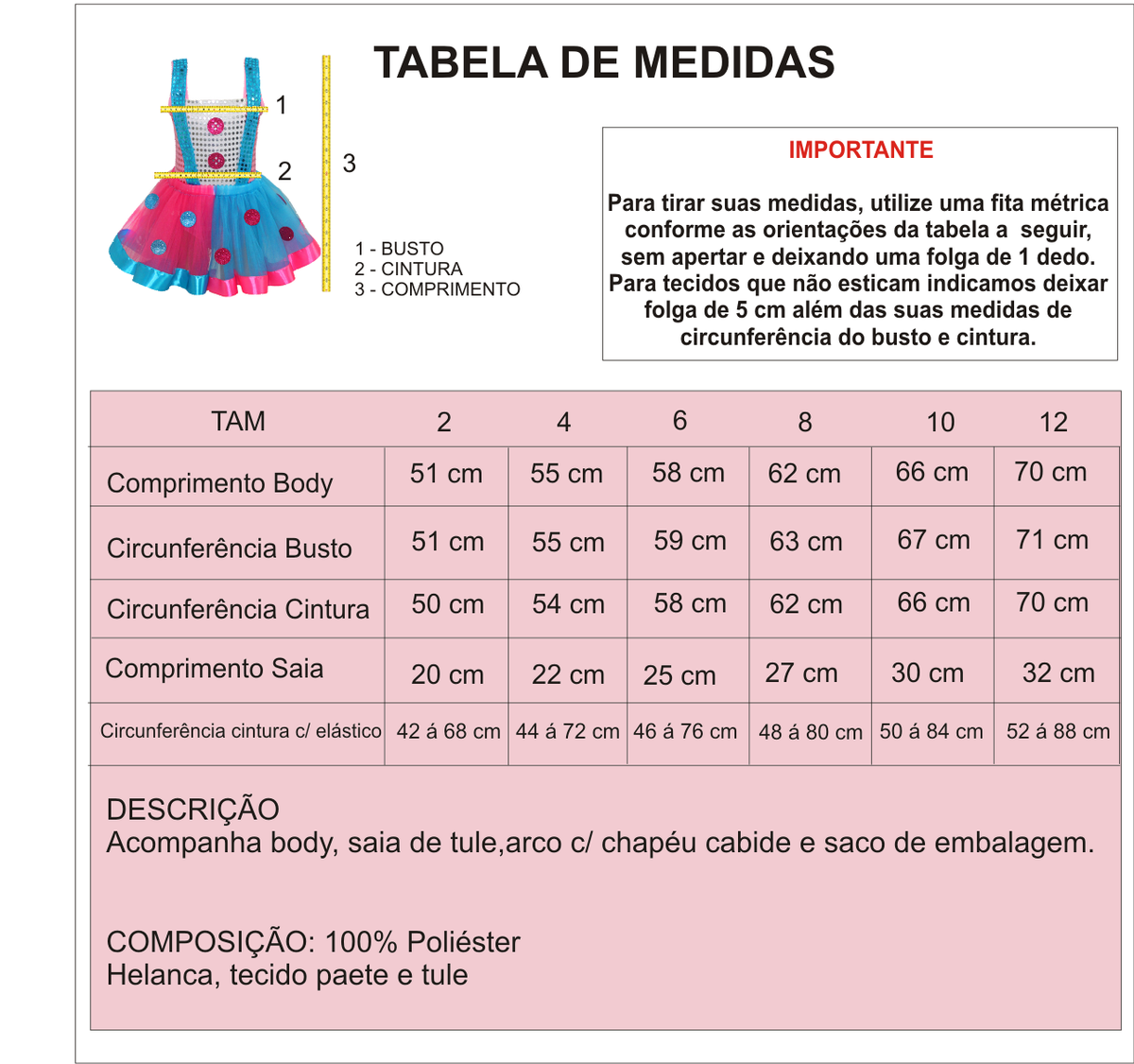 Fantasia Infantil da Palhacinha Luxo