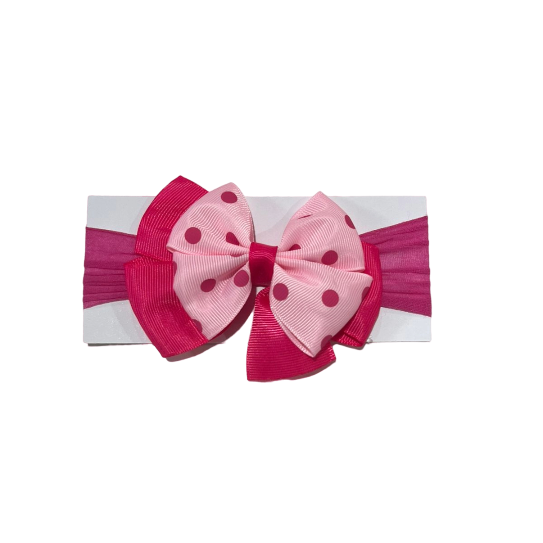 Laço Bebê Rosa com Bolinha
