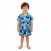 Pijama Infantil Manga Curta Sonic Anéis