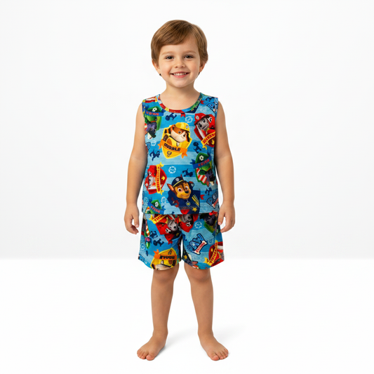 Pijama Infantil Regata Patrulha Canina Azul