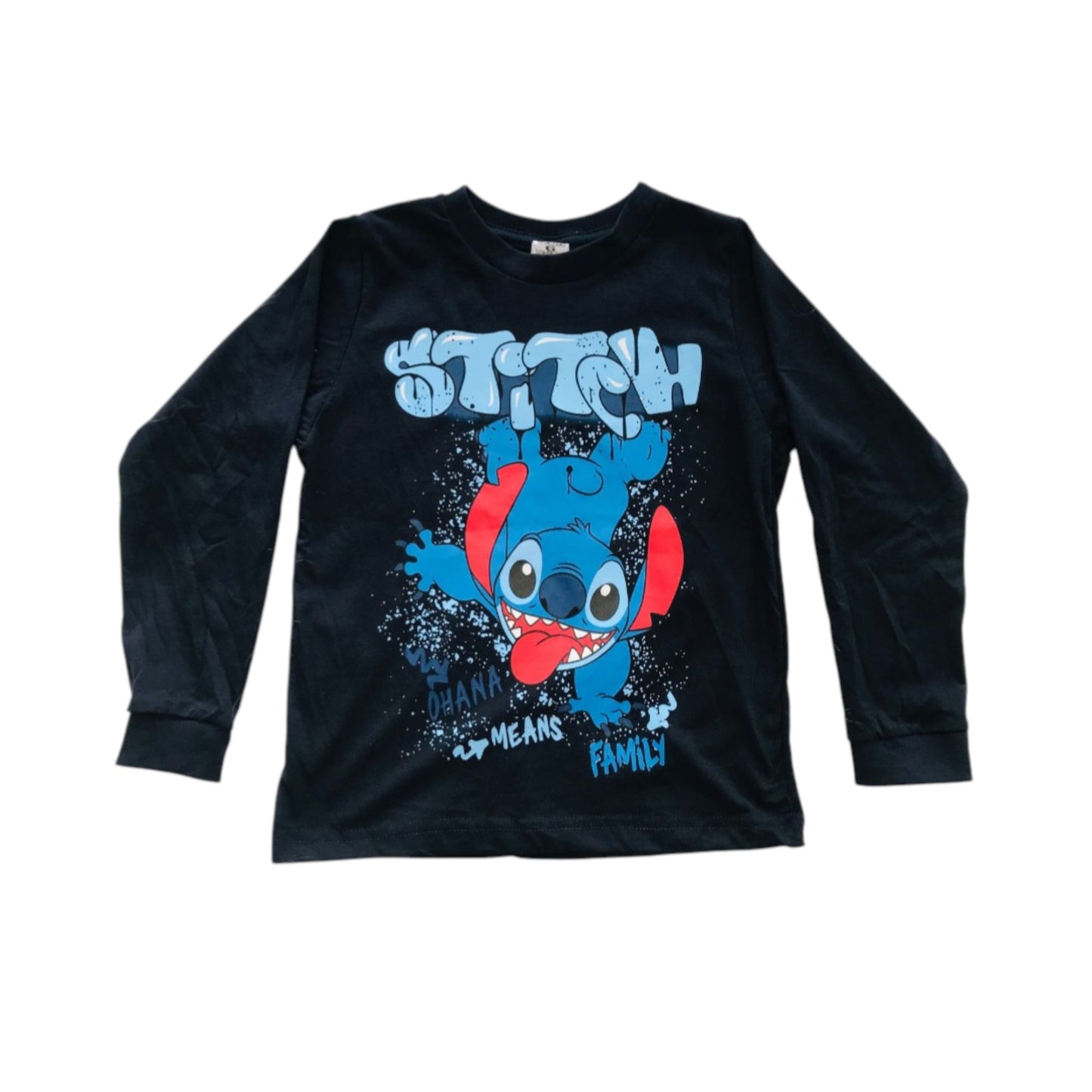 Camisa Infantil Manga Longa Stitch