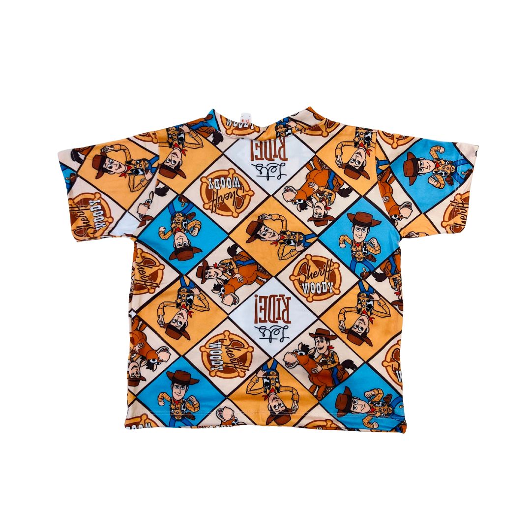Pijama Infantil Manga Curta Xerife Woody