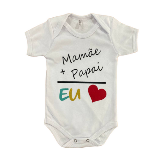 Body Bebê Mamãe + Papai