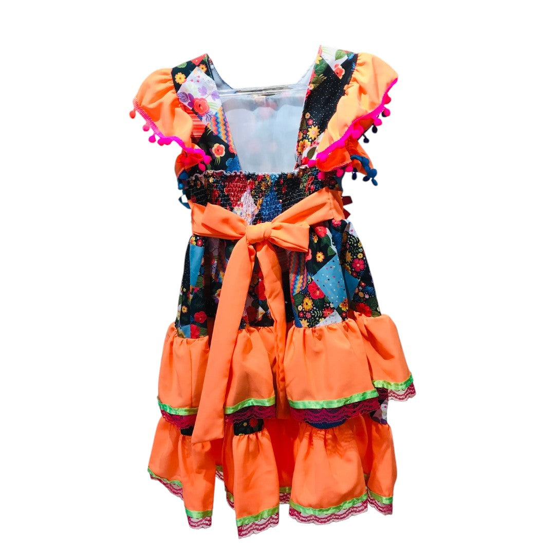 Vestido Festa Junina Luxo  Manga Pompom