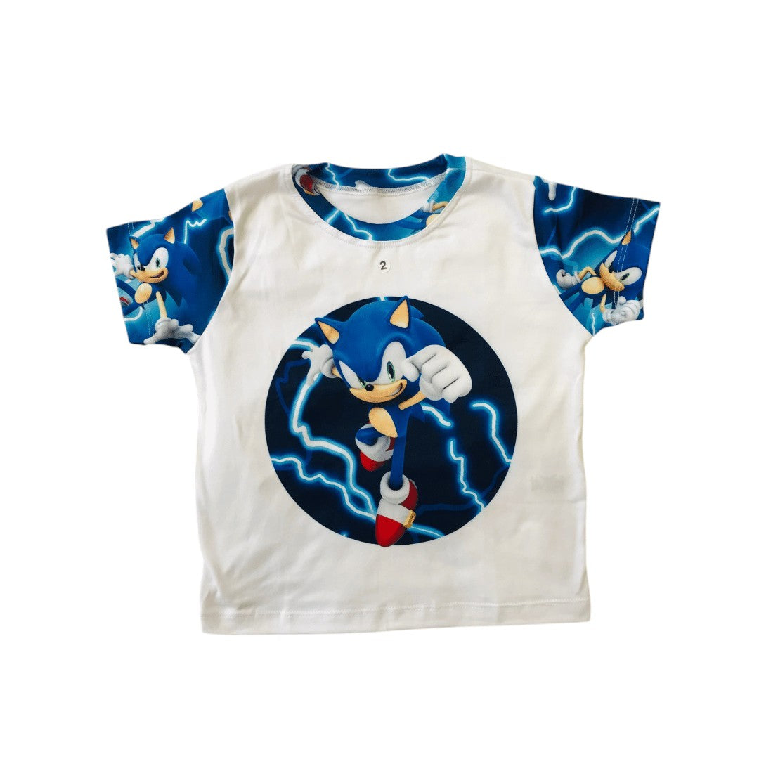 Pijama Infantil Manga Curta Sonic