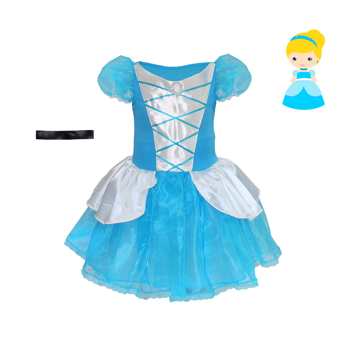 Fantasia Infantil Cinderela Clássica