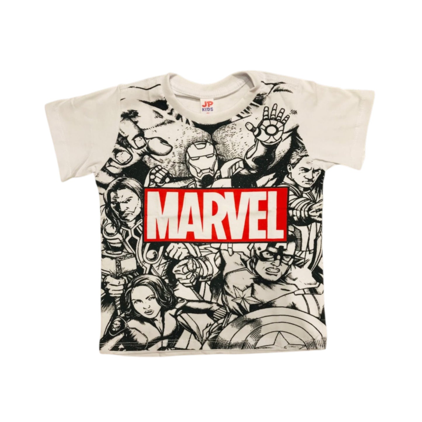 Camisa Infantil Manga Curta Turma Marvel