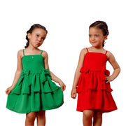 Vestido Infantil Babados e Laços