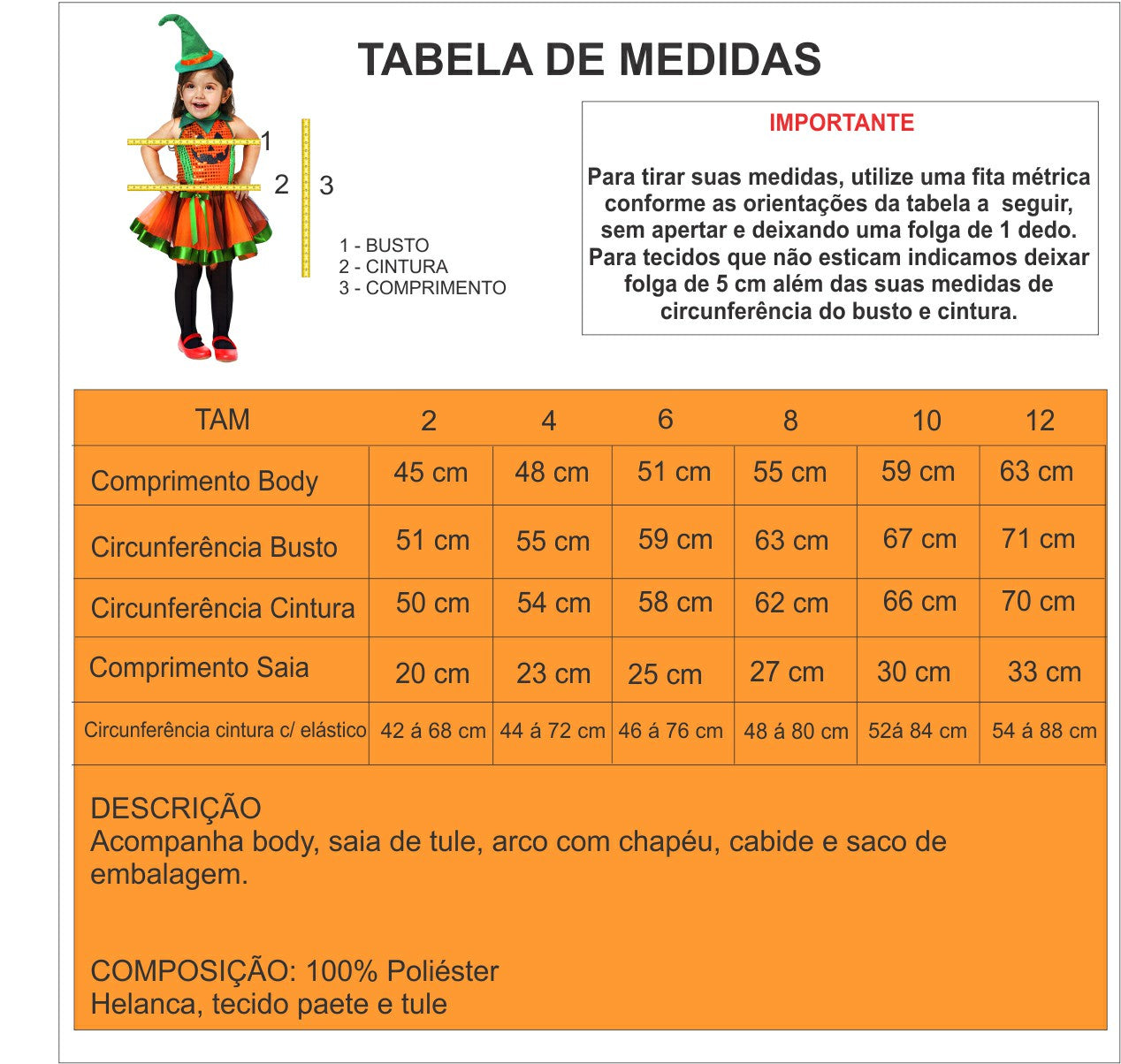 Fantasia Infantil da Abóbora Glamour