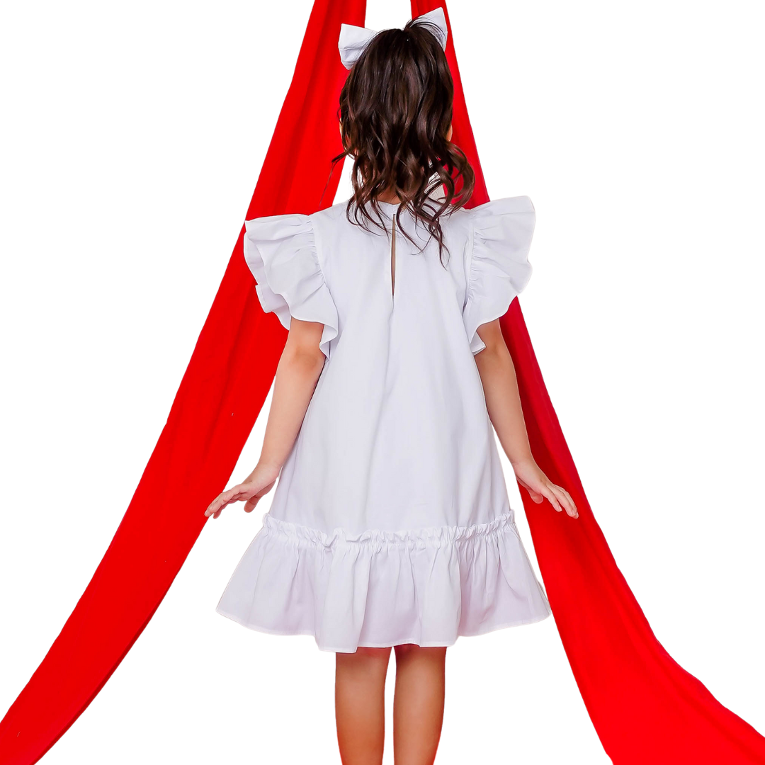 Vestido Infantil Laço Strass