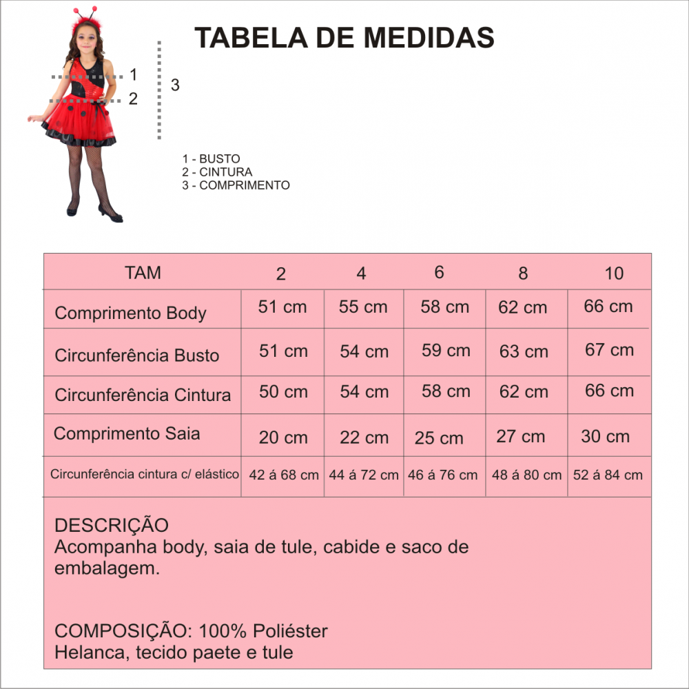 Fantasia Infantil Joaninha Glamour