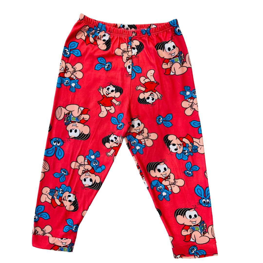 Pijama Infantil Manga Longa Mônica