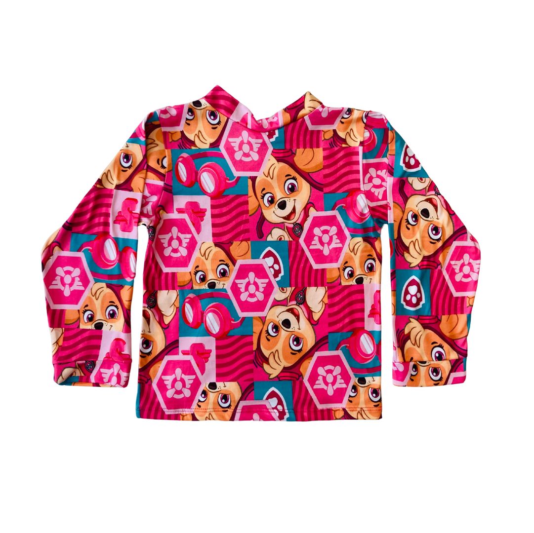 Pijama Infantil Manga Longa Skye Rosa