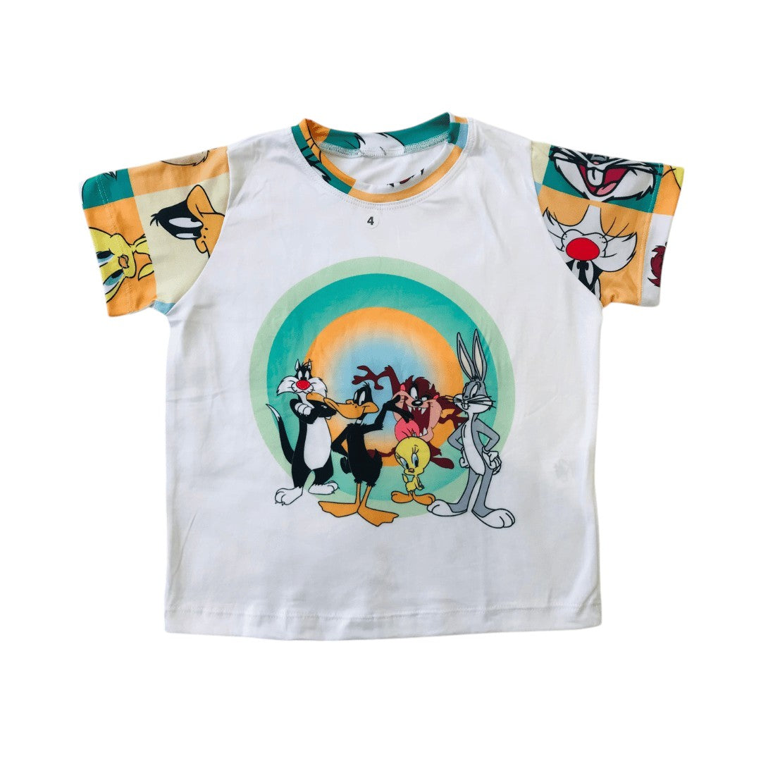 Pijama Infantil Manga Curta Looney Tunes