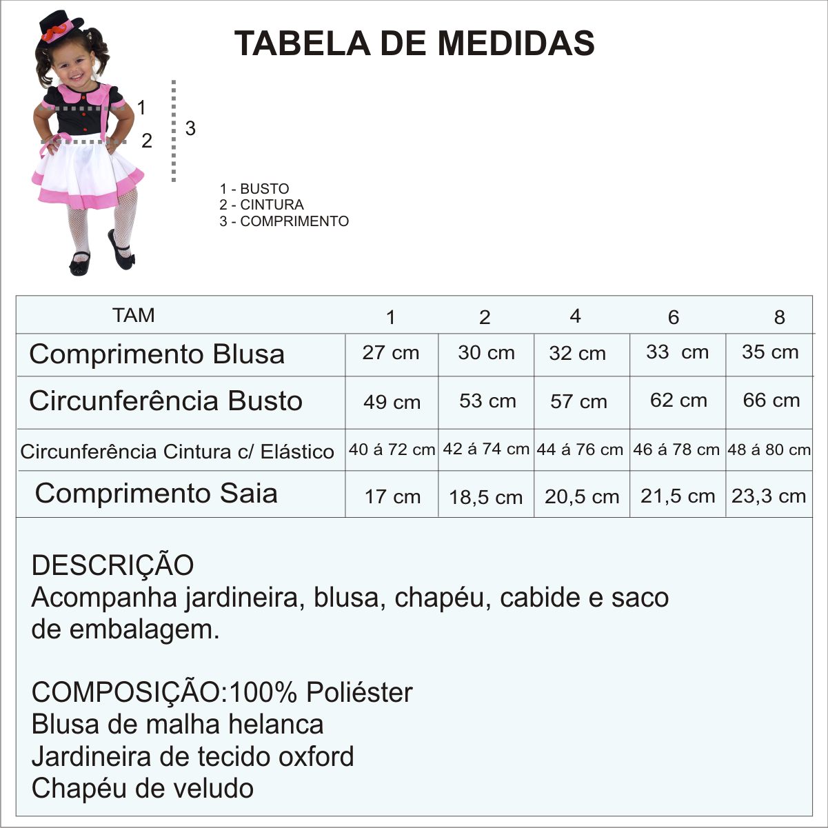 Fantasia Infantil Mundo Mágico Bita Feminino