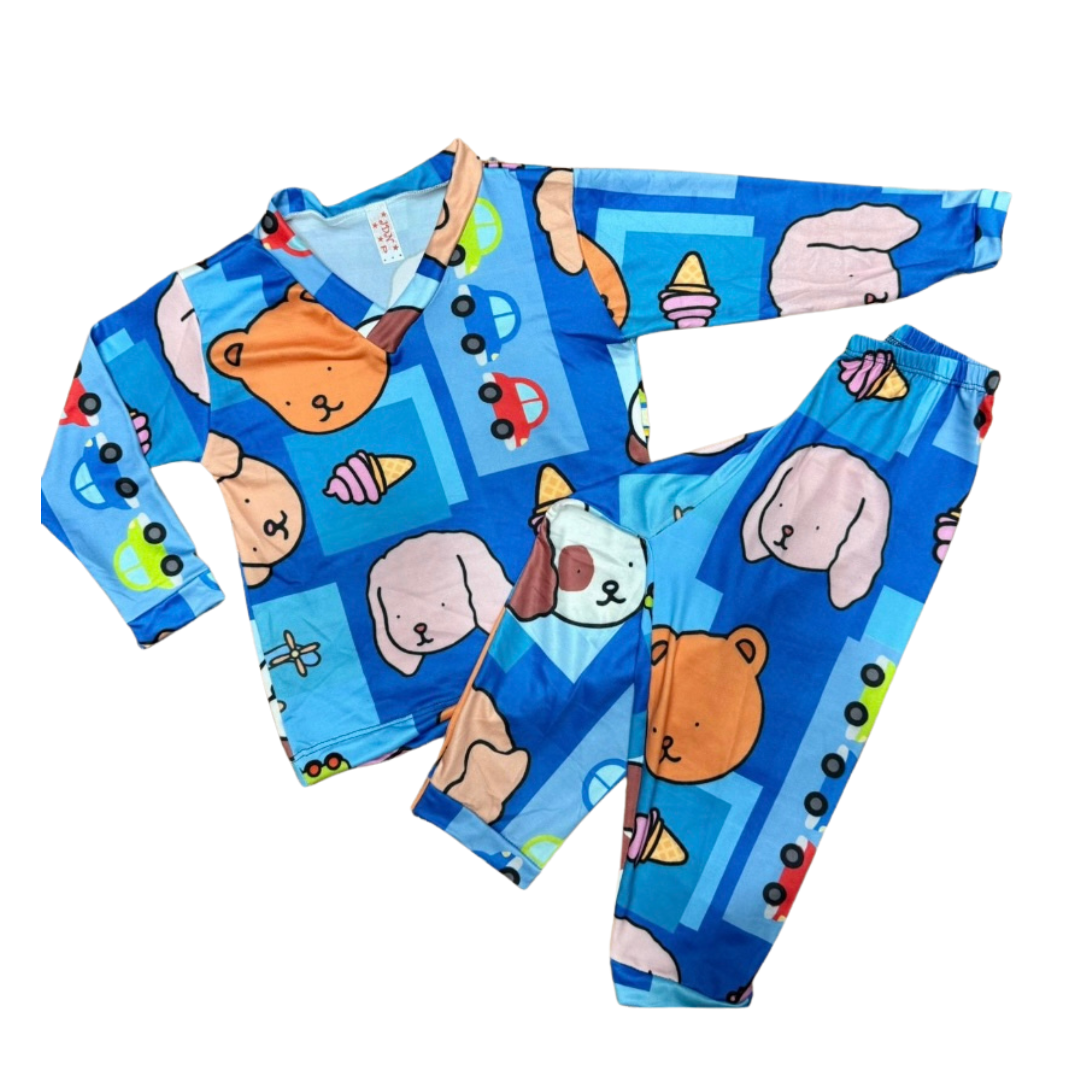 Pijama Infantil Manga Longa Bobbie Goods Azul