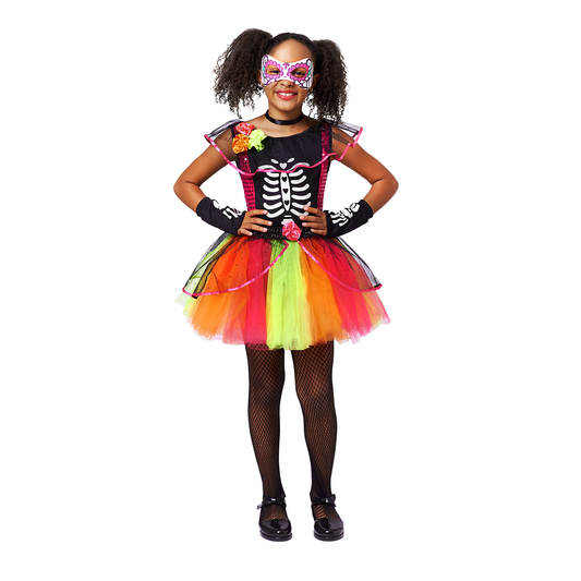 Fantasia Infantil da Caveira Mexicana Glamour