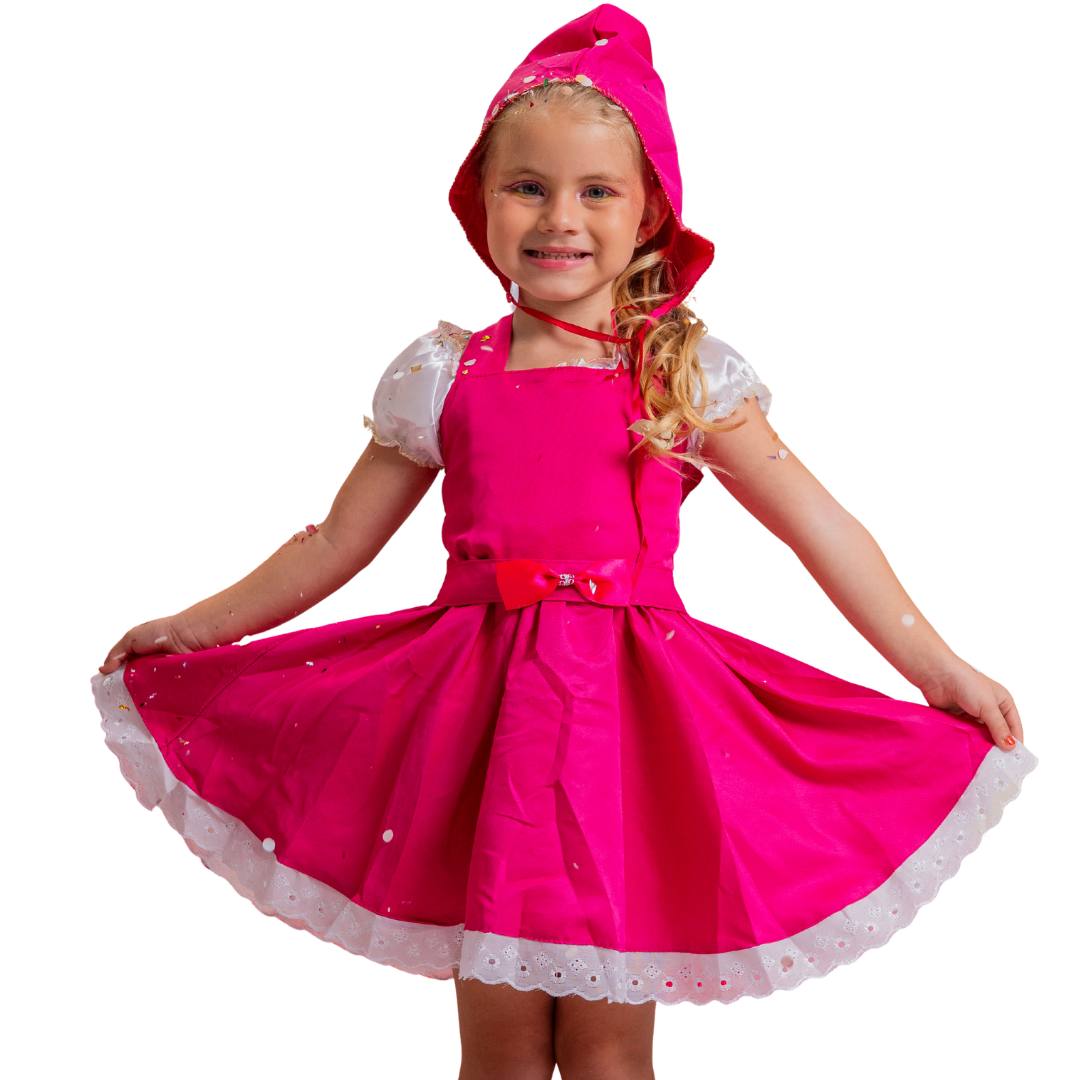 Fantasia Infantil Marsha e Urso Glamour