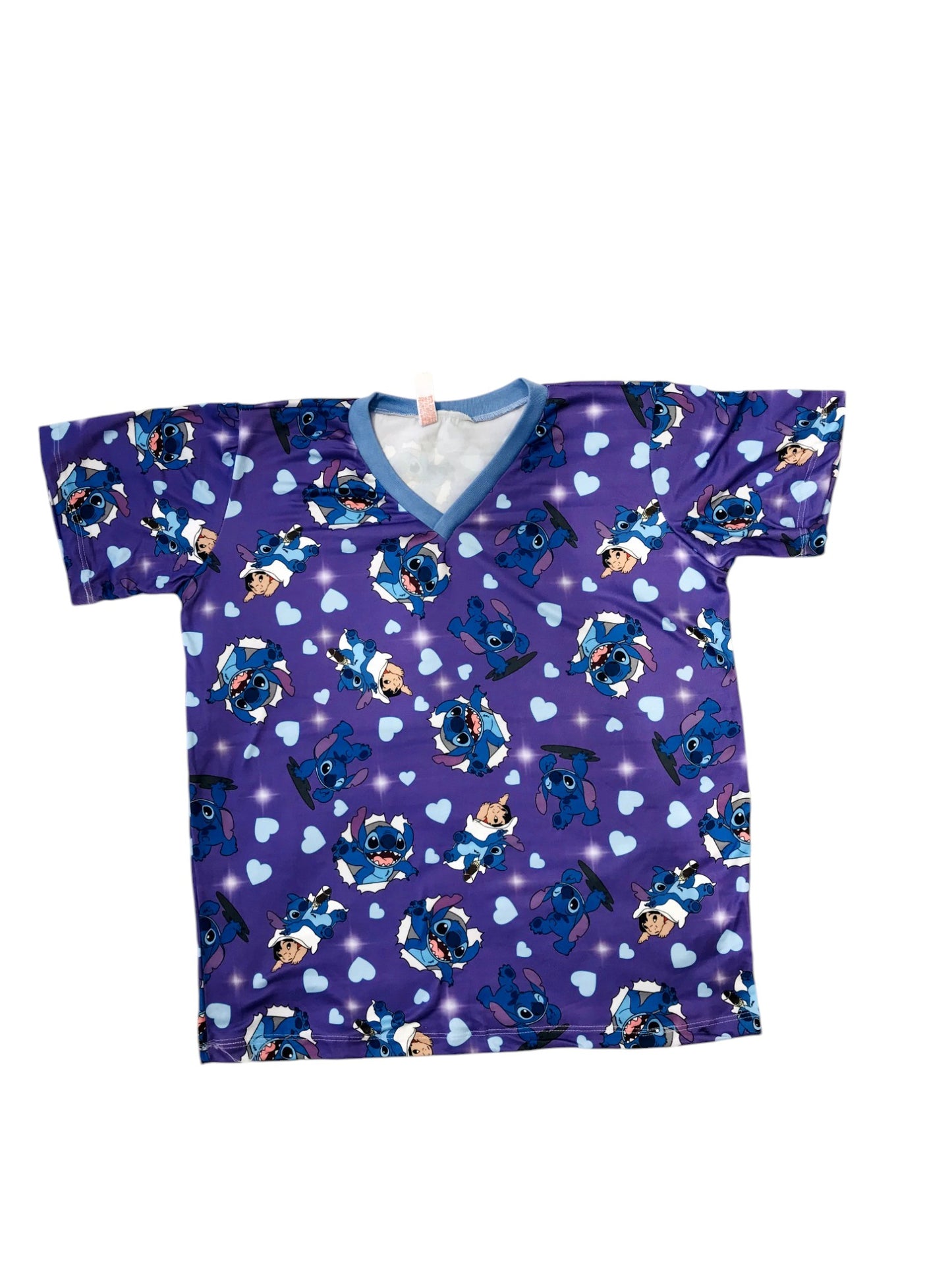 Pijama Infantil Manga Curta Stitch Roxo