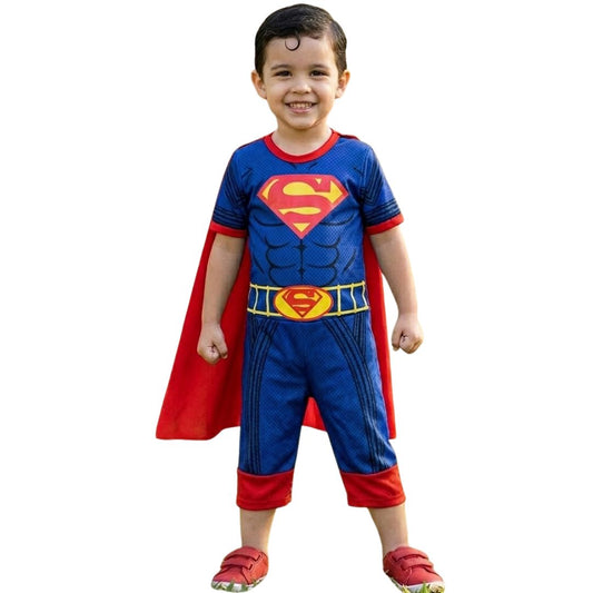 Fantasia Infantil Super-Homem Macacão Curto