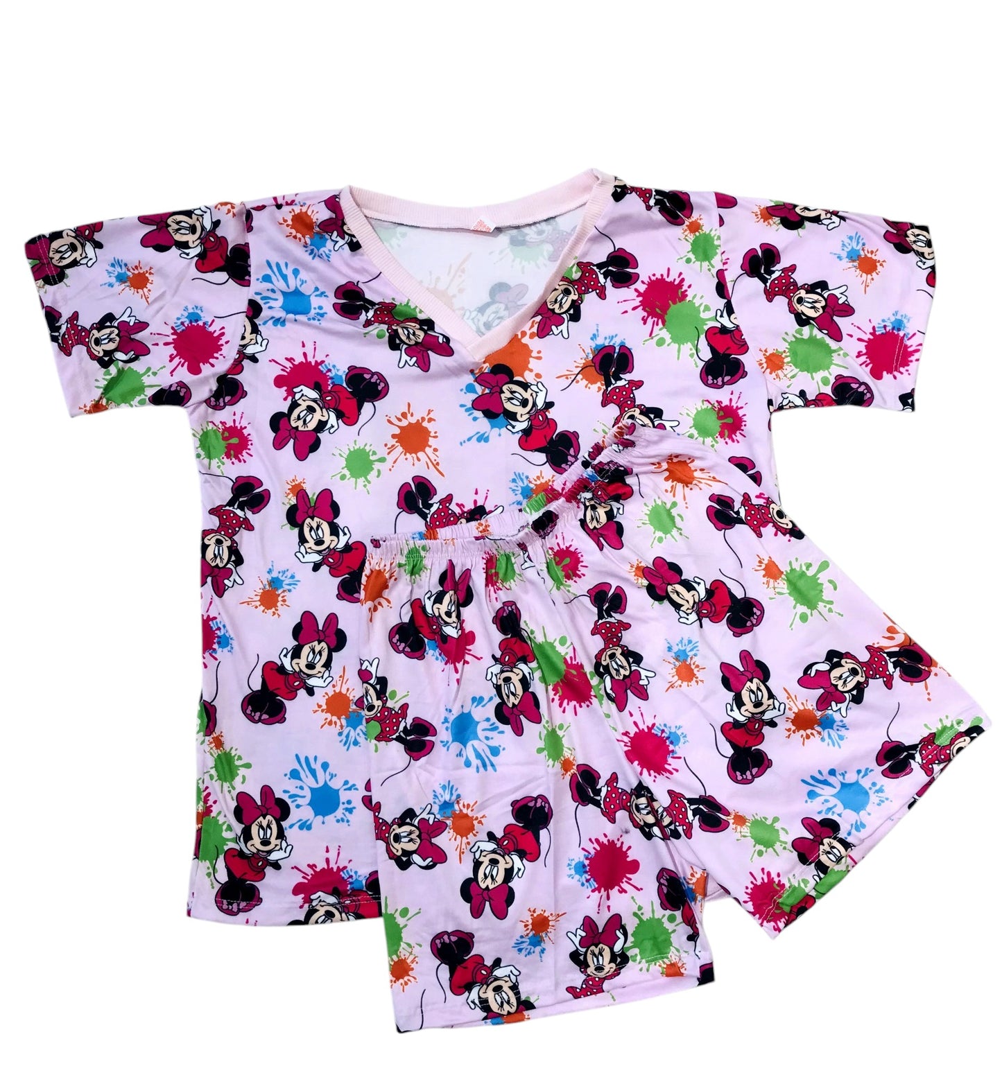 Pijama Infantil Manga Curta Minnie