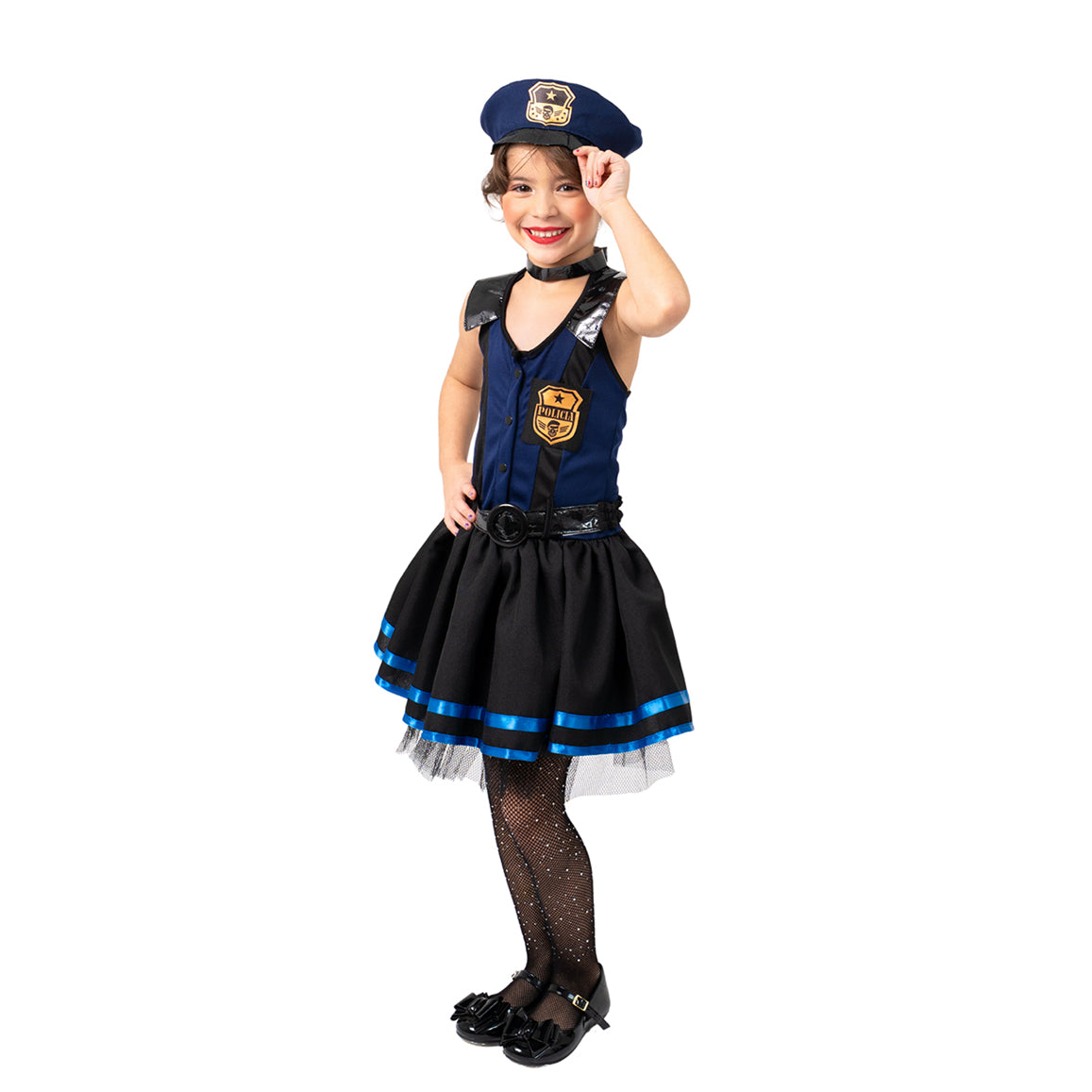 Fantasia Infantil Policial Luxo Feminina