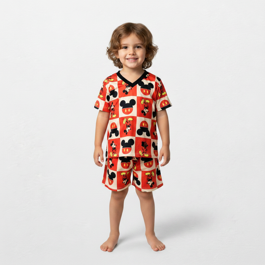 Pijama Infantil Manga Curta Mickey