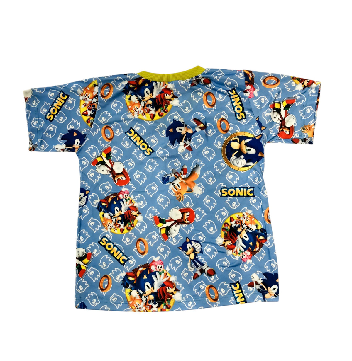 Pijama Infantil Manga Curta Sonic Azul Bebê