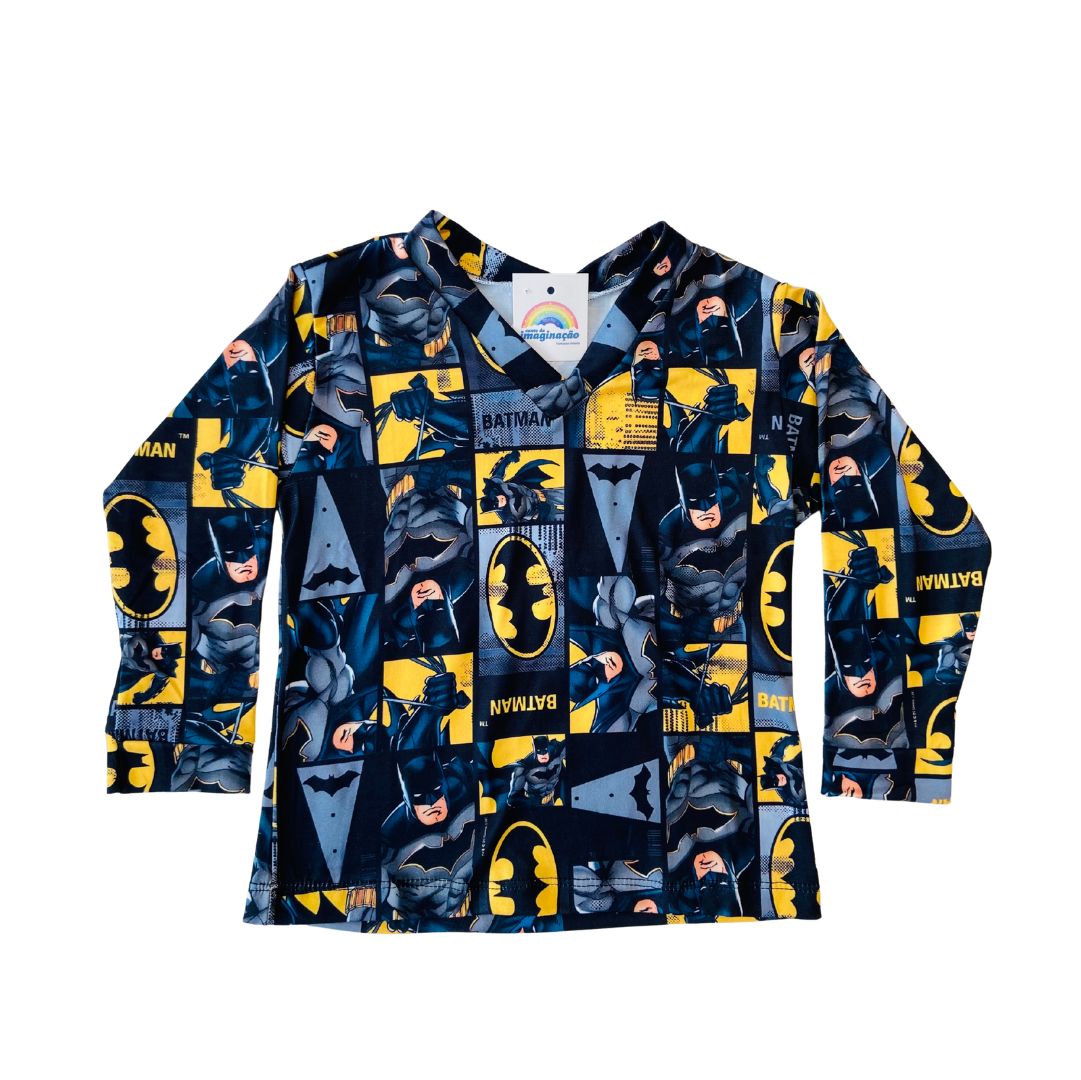 Pijama Infantil Manga Longa Batman