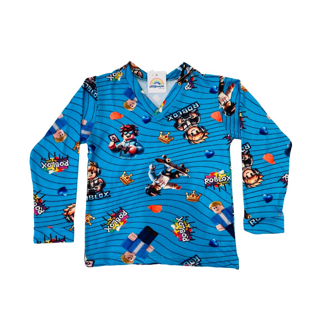 Pijama Infantil Manga Longa Roblox