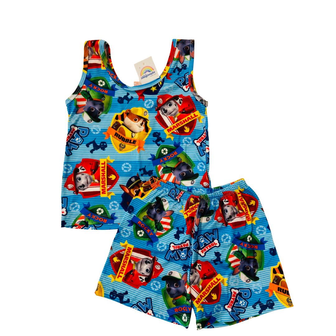 Pijama Infantil Regata Patrulha Canina Azul