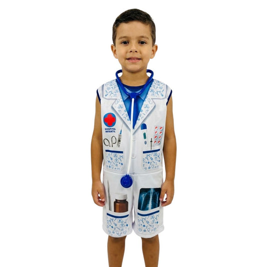 Fantasia Infantil Médico com Acessório