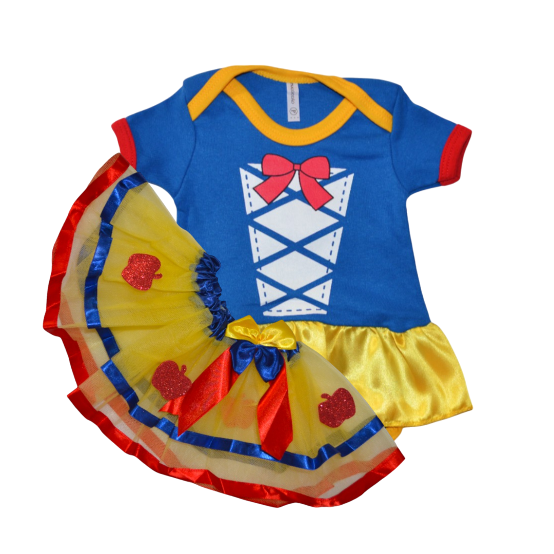 Saia Tule Bebê Luxo Branca de Neve