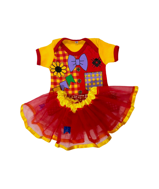 Saia Tule Bebê Festa Junina