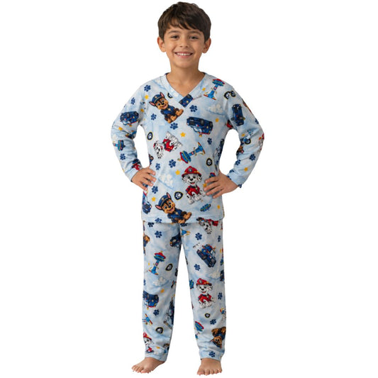 Pijama Infantil Manga Longa Patrulha Canina Nuvem