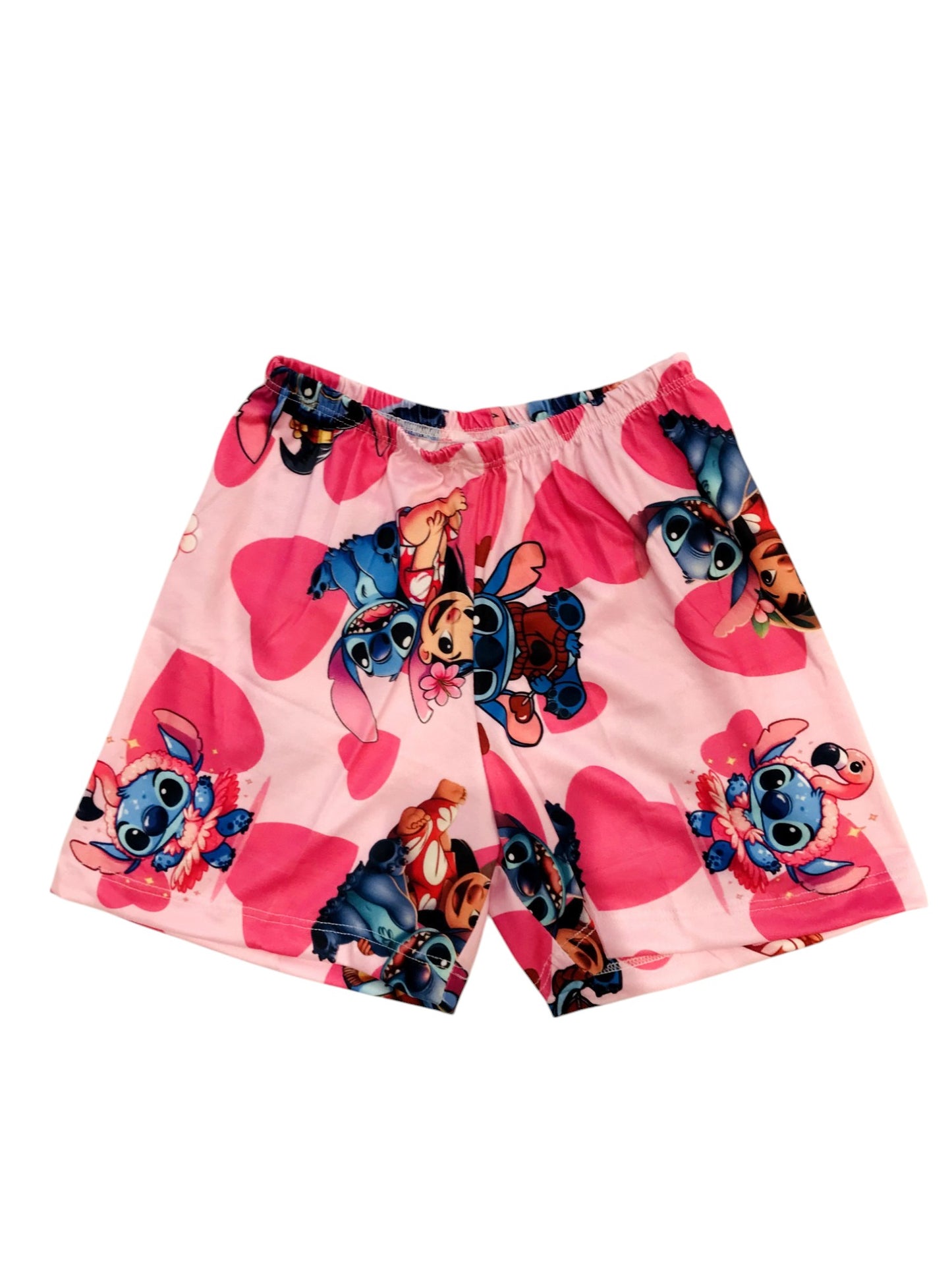 Pijama Infantil Manga Longa Stitch Rosa
