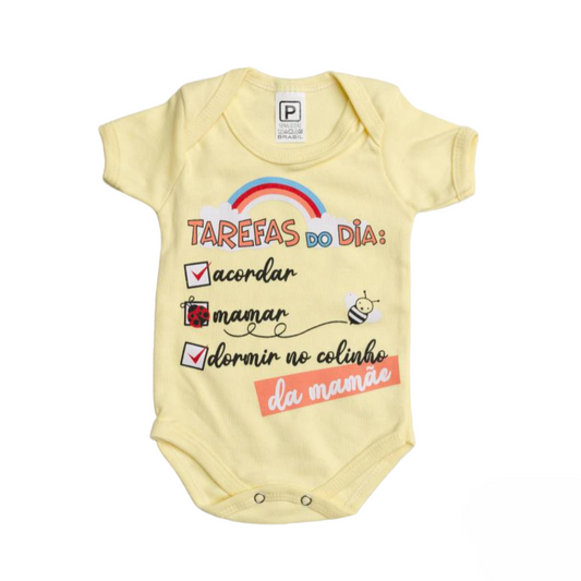 Body Bebê Tarefas do Dia