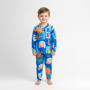 Pijama Infantil Manga Longa Bobbie Goods Azul