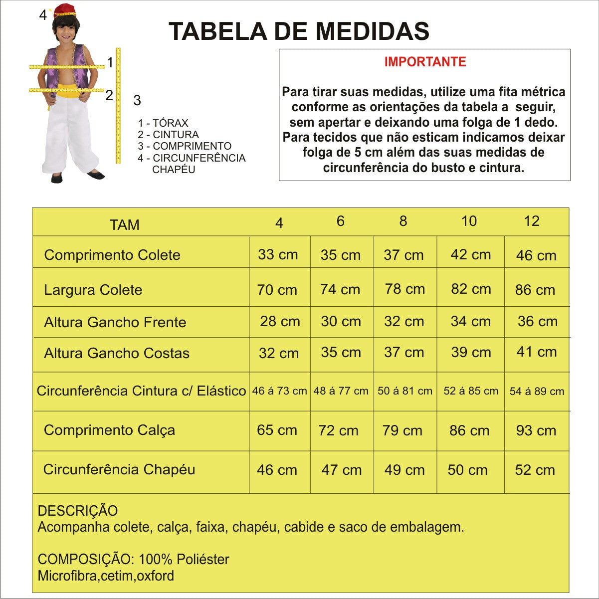 Fantasia Infantil Aladim