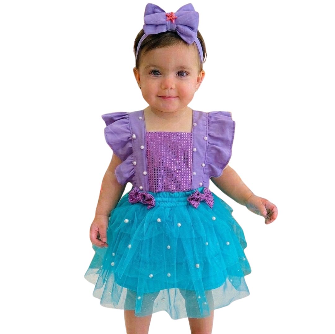 Romper Bebê Sereia Luxo