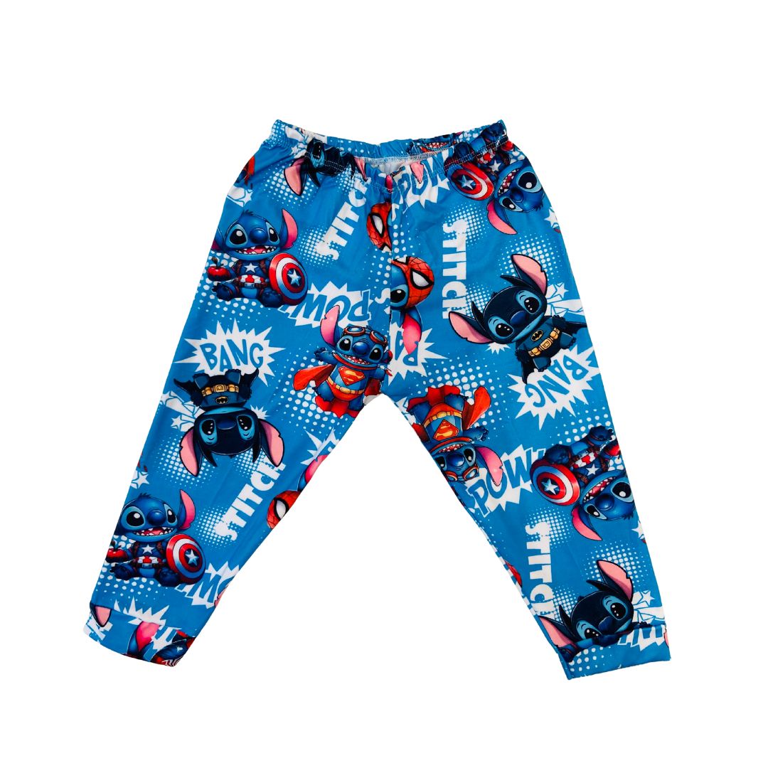 Pijama Infantil Manga Longa Stitch Héroi