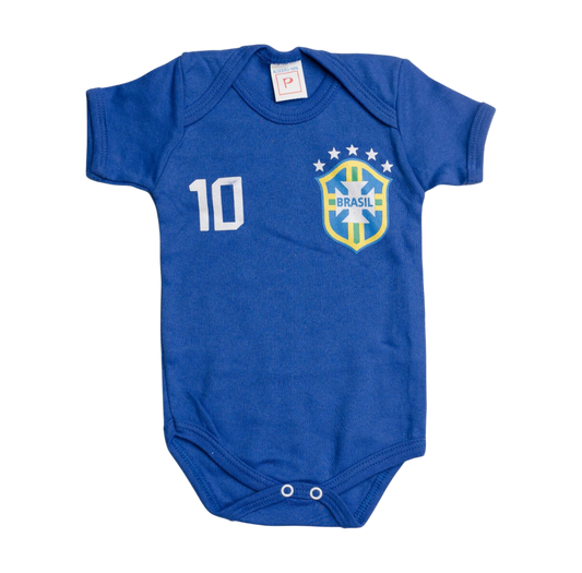 Body Bebê Brasil Azul