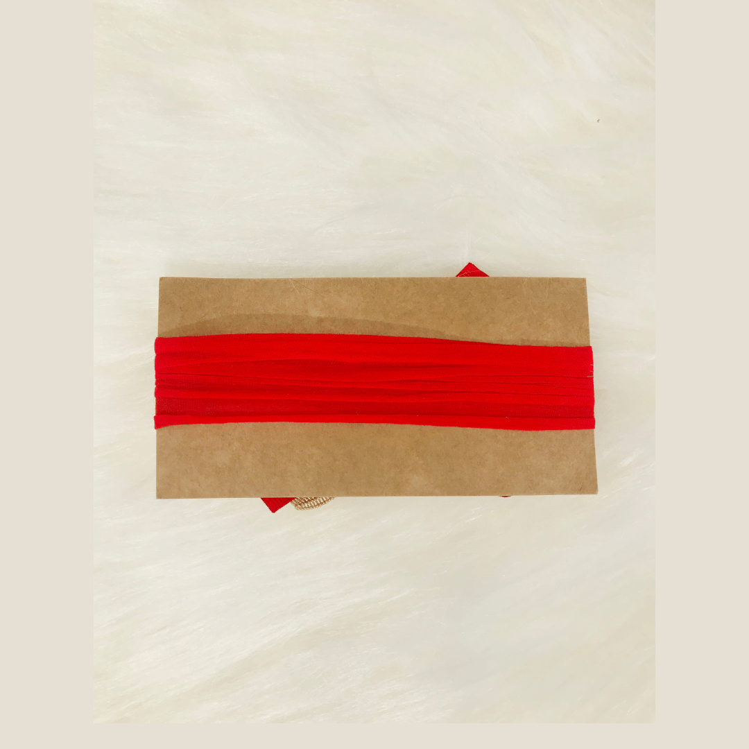 Laço Bebê Vermelho Com Dourado