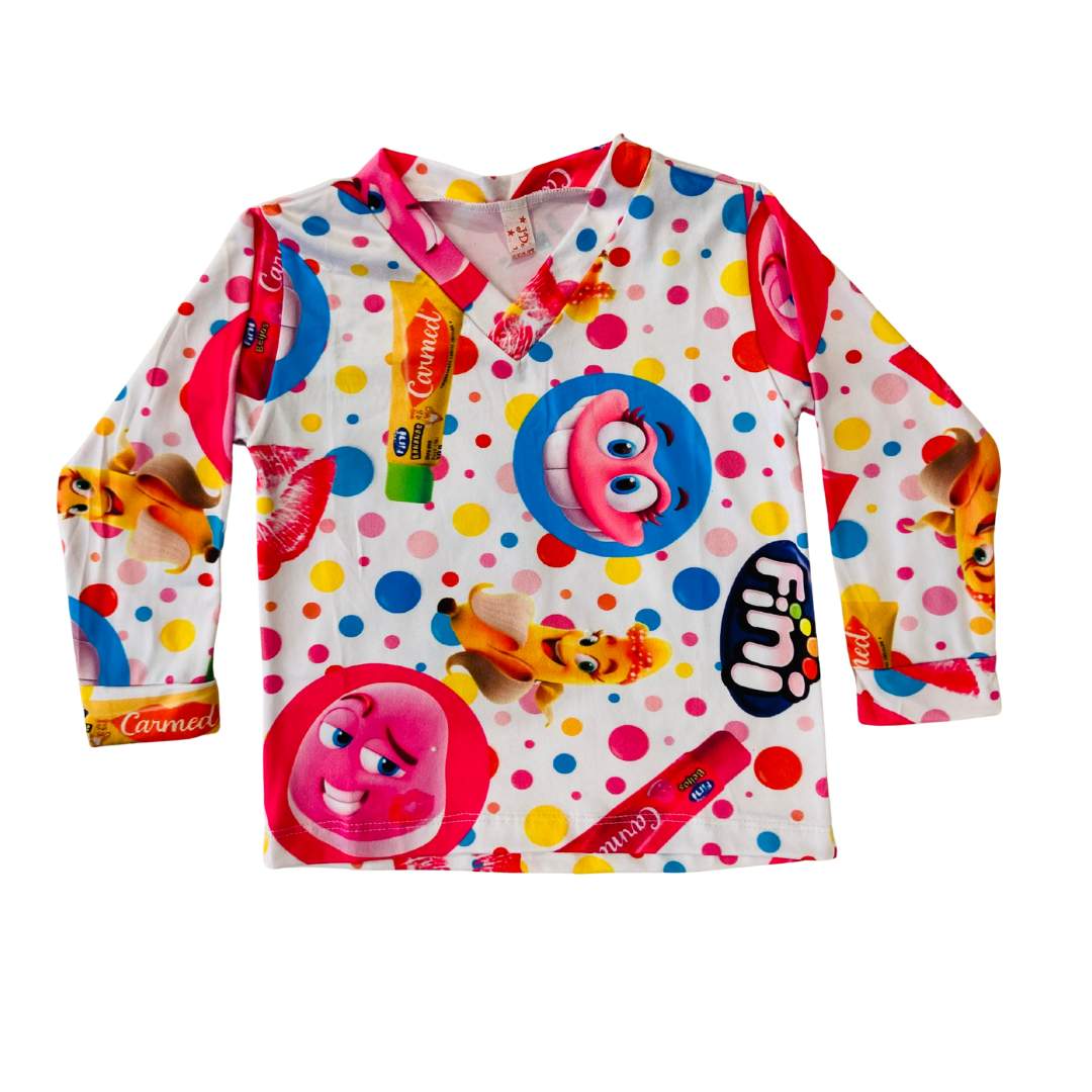 Pijama Infantil Manga Longa Bala Fini