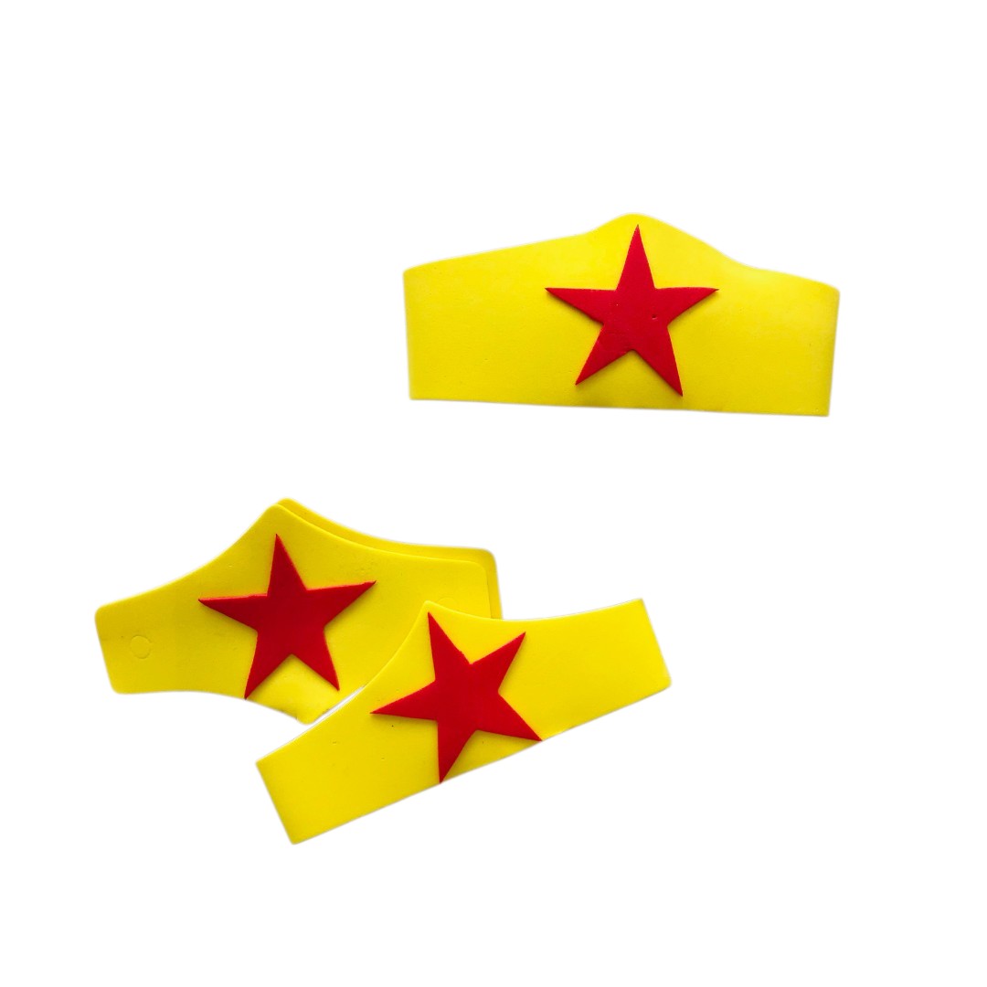 Fantasia Infantil Mulher Maravilha Acetinado
