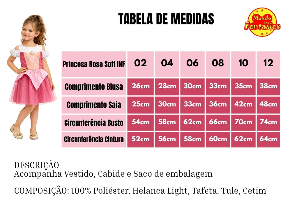 Fantasia Infantil Bela Adormecida Soft