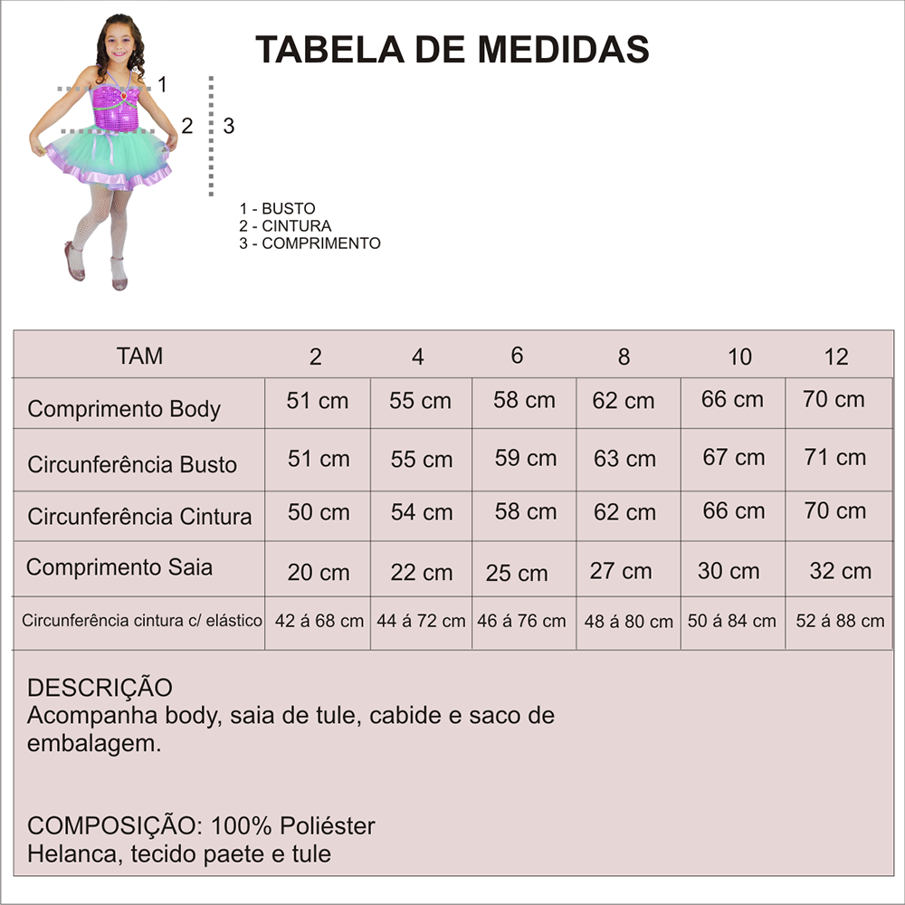 Fantasia Infantil da Sereia Glamour