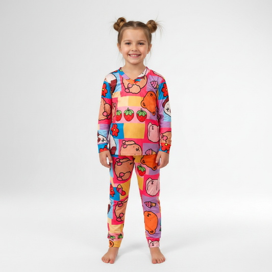 Pijama Infantil Manga Longa Bobbie Goods Rosa